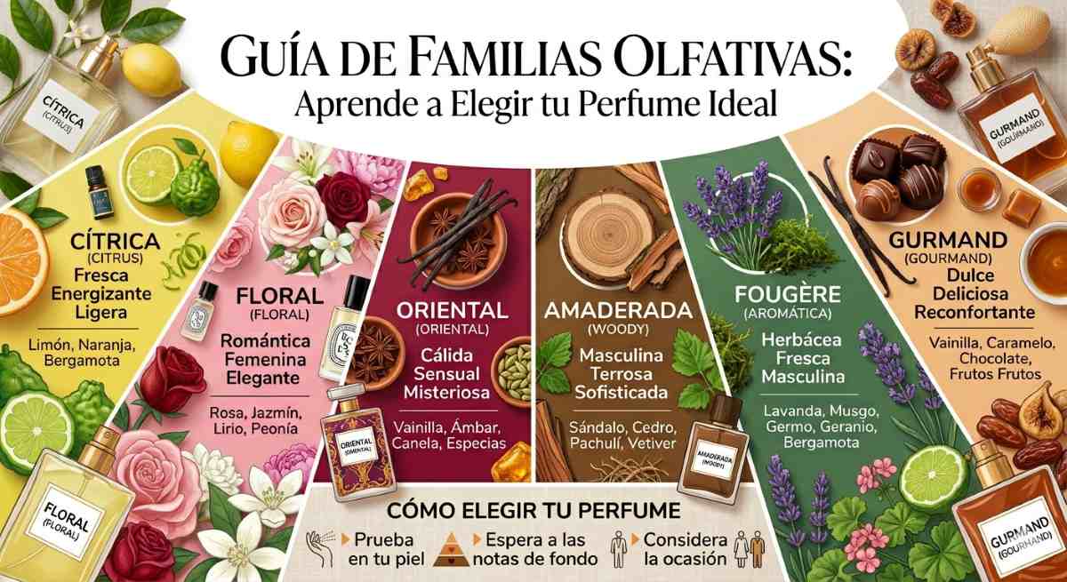 Guía de Familias Olfativas: Aprende a Elegir tu Perfume Ideal