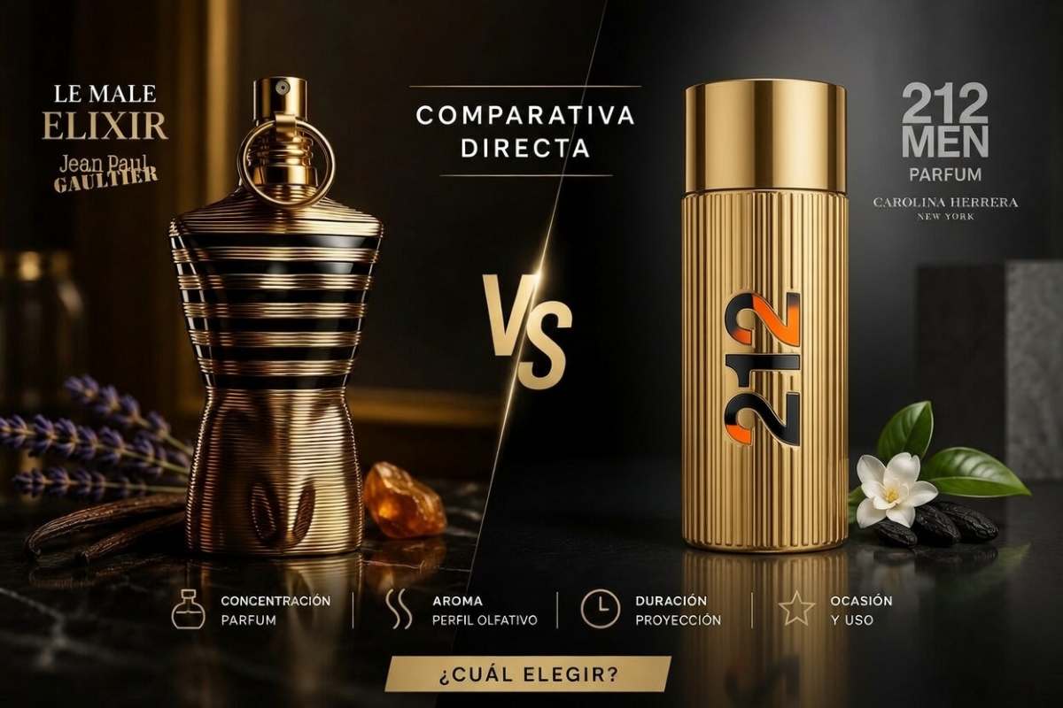 Le Male Elixir vs 212 Men Parfum - Comparativa 2026