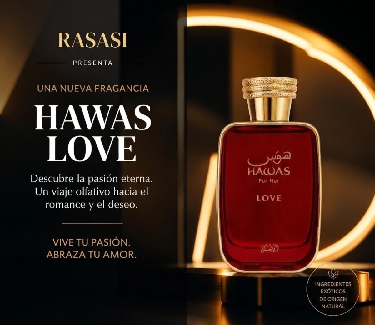 Rasasi Hawas Love: El aroma del flechazo a primera vista